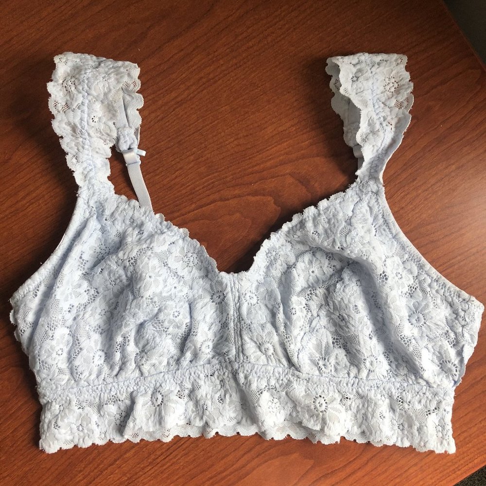 aerie Baby Blue Lace Bralette